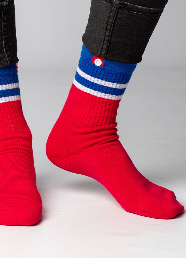 red sports socks for women