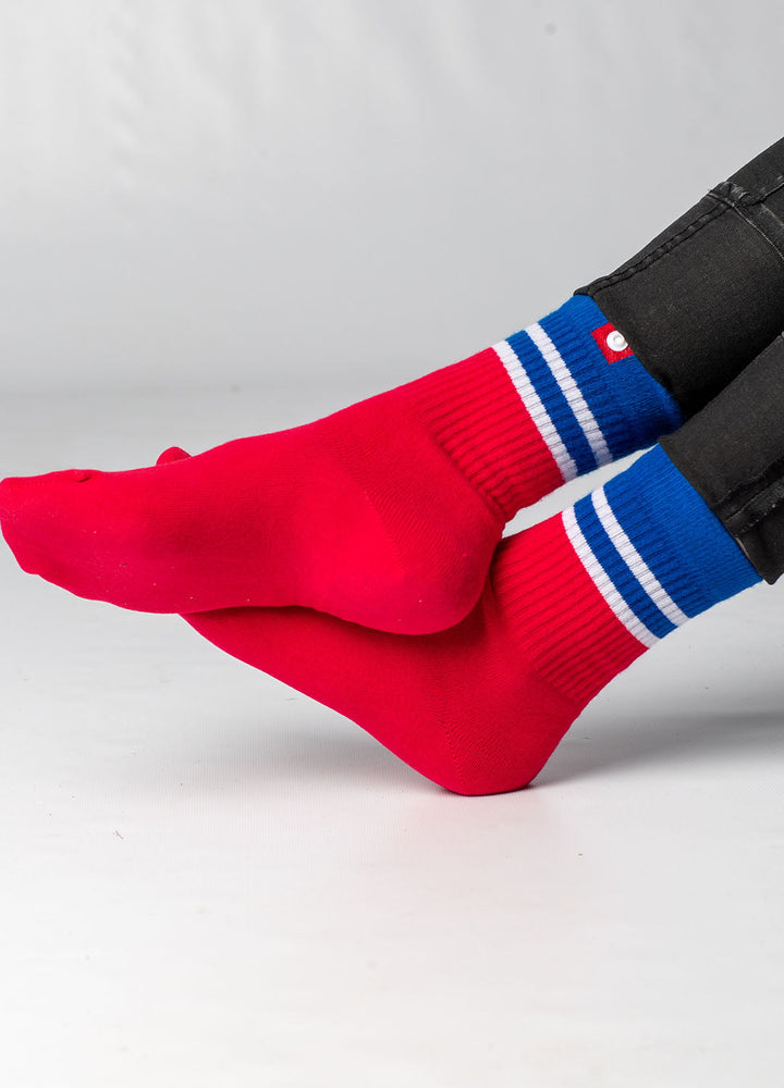Røde sportsstrømper 8